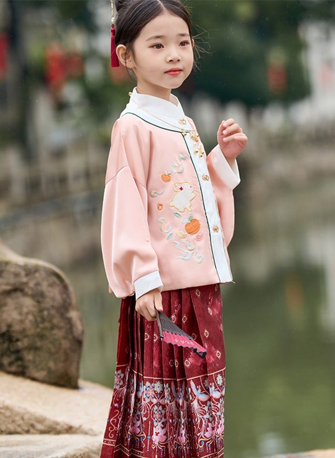 girl A-line Shape Ins Hanfu Skirt Ancient Costumes Wedding Dress Chinese Style Dress Ladies/Gir