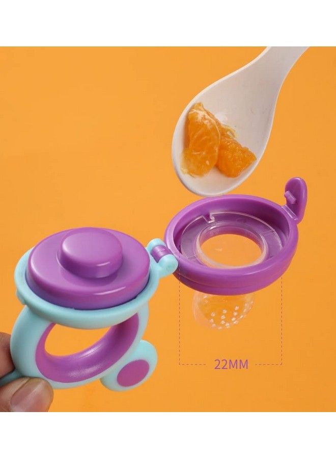 Baby Food Grade Silicone Squeezy Spoon Feeding Bottle For Feeding Solid And Semi Solid Ceralac Food Feeder Bpa Free With Baby Rattle Fresh Fruit Vegetable Soother Pacifier Teether (Design 202)