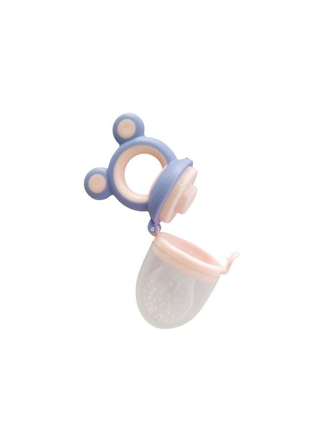 Baby Food Grade Silicone Squeezy Spoon Feeding Bottle For Feeding Solid And Semi Solid Ceralac Food Feeder Bpa Free With Baby Rattle Fresh Fruit Vegetable Soother Pacifier Teether (Design 202)