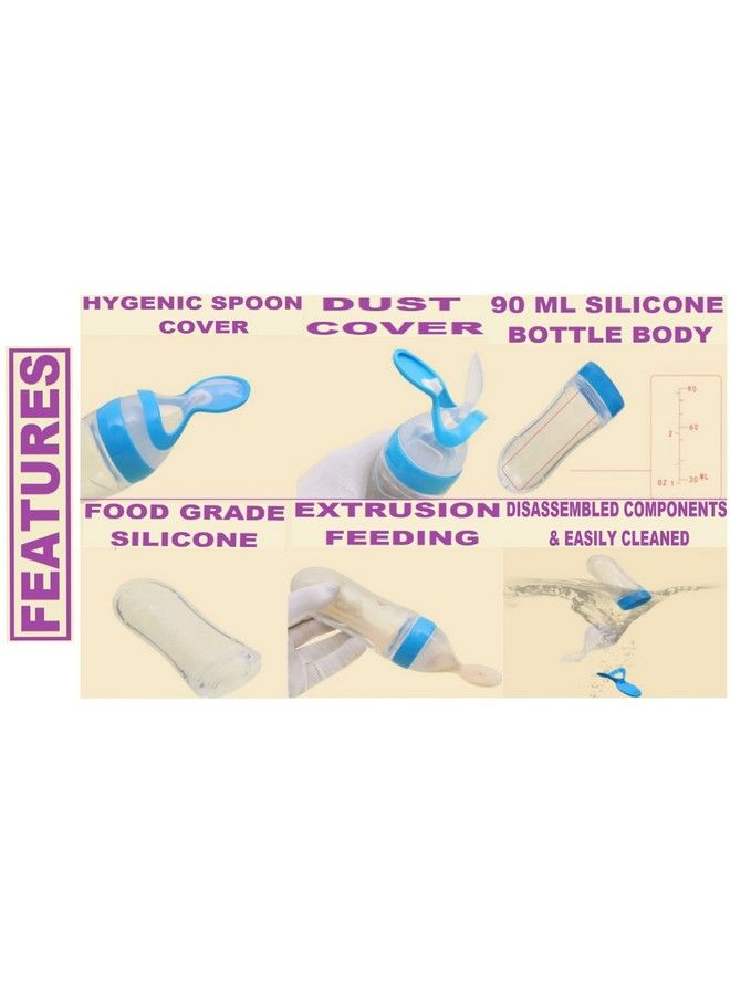 Baby Soft Silicone Fruit Shaped Teether Teething Toys With Key Shaped Teether And Baby Silicone Spoon Feeding Bottle Feeder (Design 104)