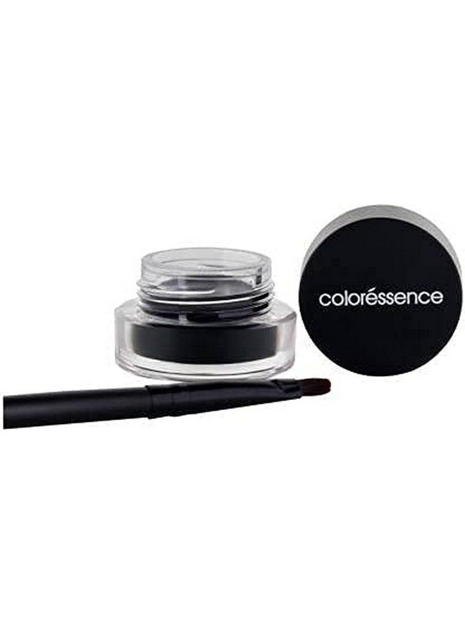 Long Wear Gel Pot Eyeliner Intense Pigment Matte Finish Waterproof Longlasting Eye Liner Black (With Free Application Brush)