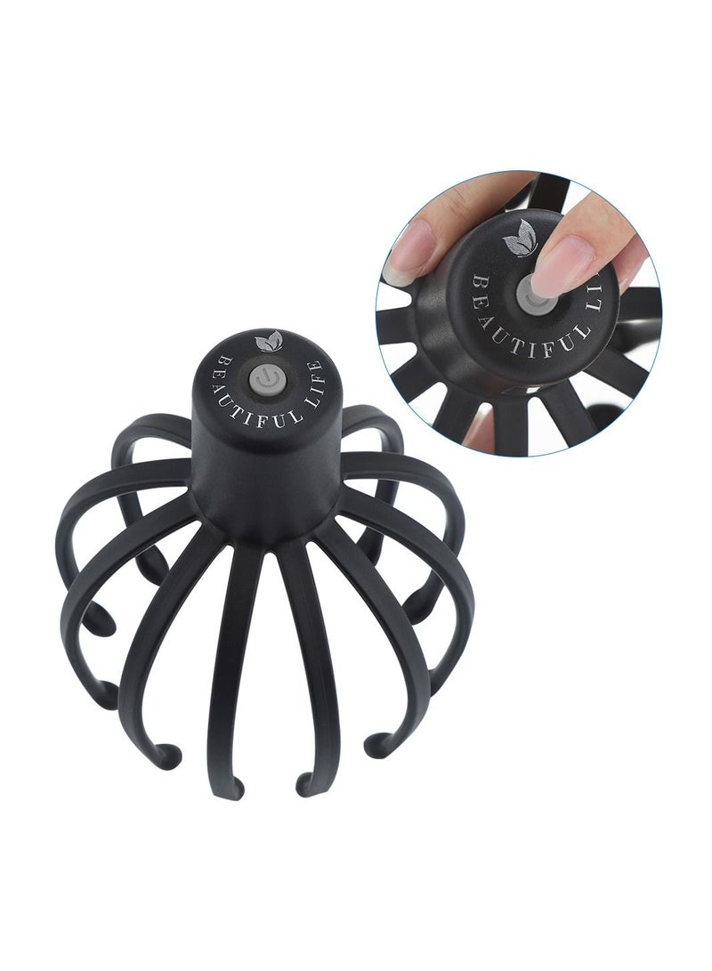 Electric Octopus Claw Head Massager Scalp Therapeutic Head Scratcher Relief Stress Fatigue Vibration Bluetooth Hair Stimulation