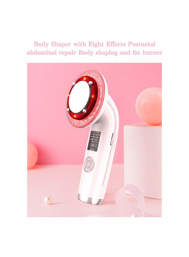 8in1 Electrical Muscle Stimulation Body Slimming Machine Ultrasonic Massager Infrared Face Beautifying Heat Therapy Device for Weight Loss Skin Rejuvenation