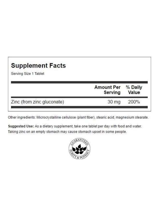 Zinc Gluconate 30MG - 250 Tablets