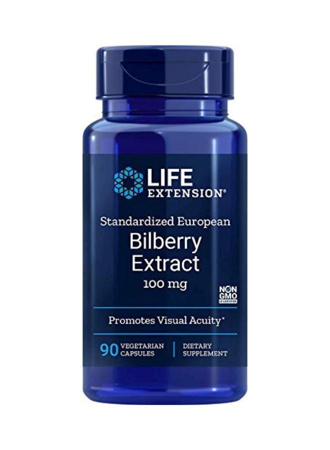 Bilberry Extract Dietary Supplement 100mg - 90 Tablets