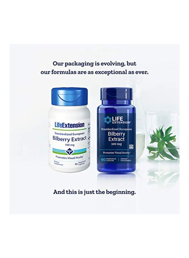 Bilberry Extract Dietary Supplement 100mg - 90 Tablets