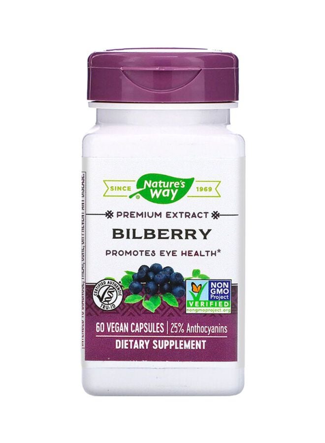 Bilberry Dietary Supplement - 60 Vegan Capsules