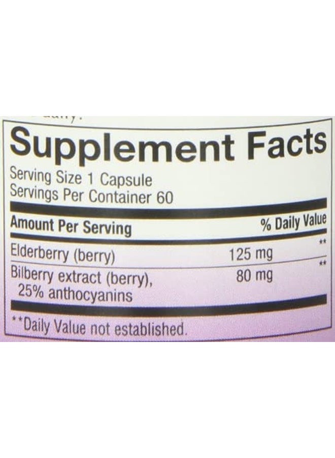 Bilberry Dietary Supplement - 60 Vegan Capsules