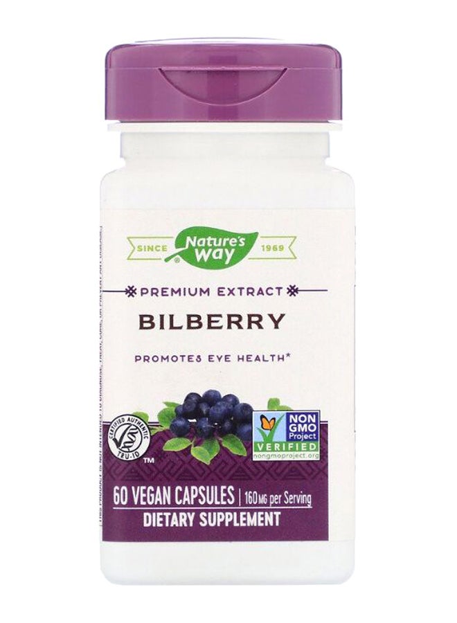 Bilberry Dietary Supplement - 60 Capsules