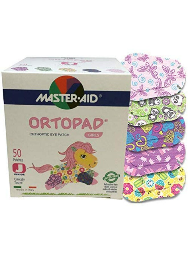 ORTOPAD ORTHOPTIC GIRLS JUNIOR 50 PCS EYE PATCHES FOR LAZY EYES