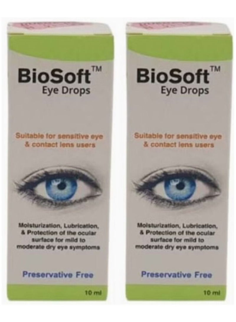 2 Pack Moisturizing Eye Drops 10ml