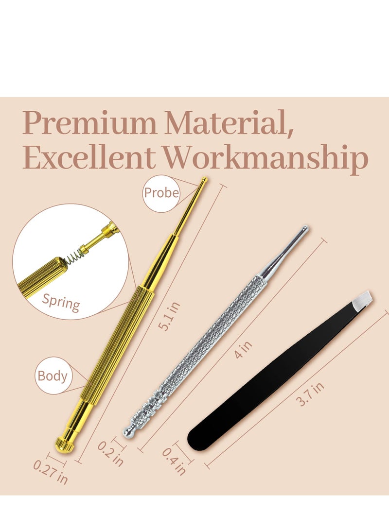 Multi-Condition Ear Seeds Acupuncture Kit, Facial Reflexology Tools, with Acupuncture Ear Press Seeds 600Pcs, Acupuncture Pen, Tweezers