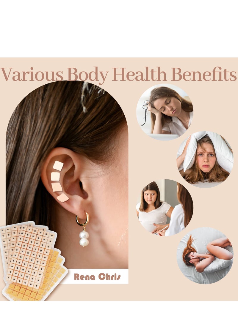 Multi-Condition Ear Seeds Acupuncture Kit, Facial Reflexology Tools, with Acupuncture Ear Press Seeds 600Pcs, Acupuncture Pen, Tweezers