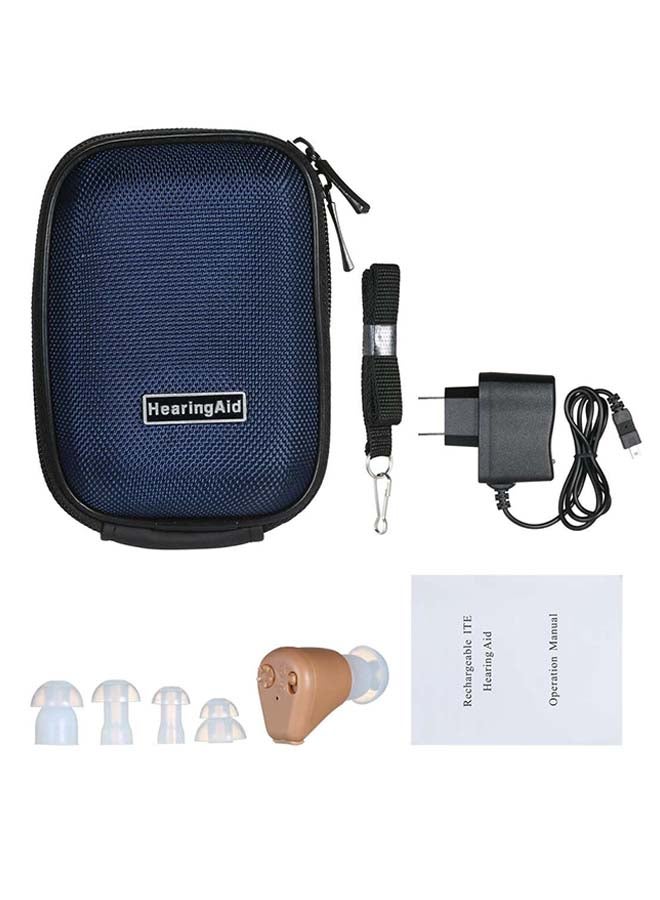 Mini Rechargeable In The Ear Digital Hearing Aid Device With Earplugs And Case