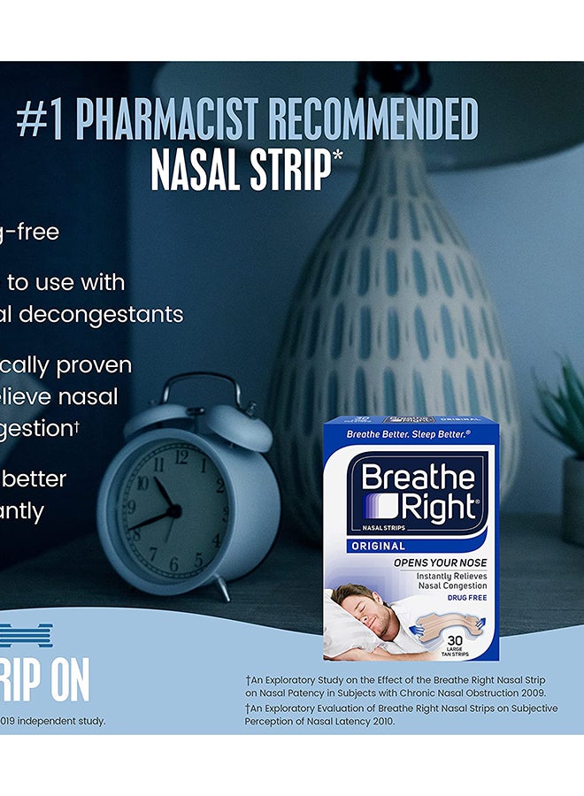 Pack Of 30 Congestion Relief Nasal Strips