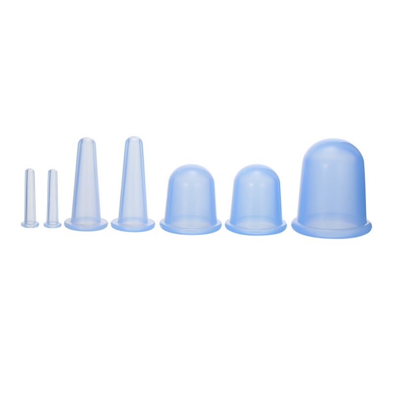 7 Piece 4 sizes Silicone Massage Cupping Cup