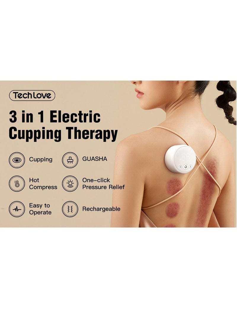 Electronic Cupping Massager Device with Red Stone, LV013