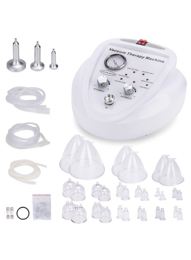 Vacuum Cupping Therapy Sets with 30 Cups and 3 Pumps, Adjustable Suction and 6 Modes Vacuum Therapy Machines