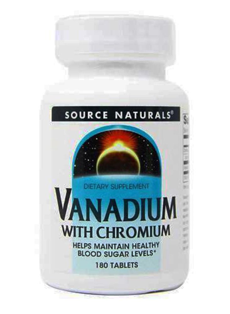 Source Naturals Vanadium with Chromium, 200 mcg, 180 Tablets