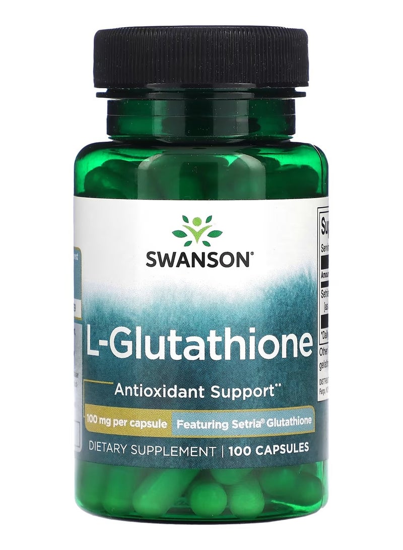 Swanson, L-Glutathione, 100 mg, 100 Capsules