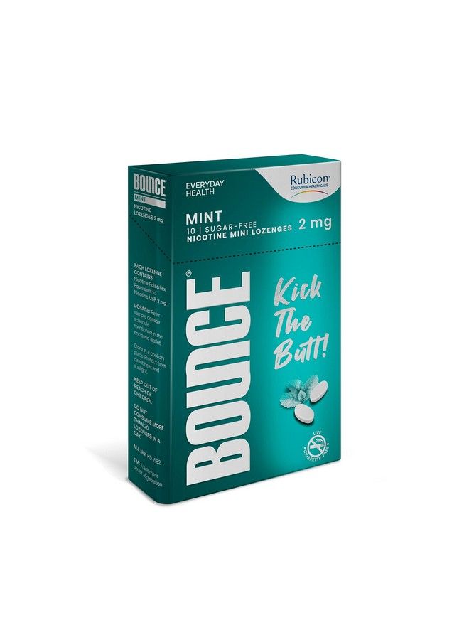 Bounce Nicotine Mini Lozenge 2 Mg Mint Flavour Sugar Free Usfda Approved Helps Quit Smoking 30 Packs Of 10 Lozenges