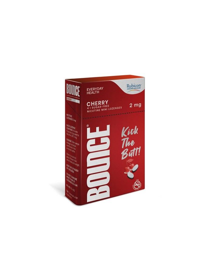 Bounce Nicotine Mini Lozenge 2 Mg Cherry Flavour Sugar Free Usfda Approved Helps Quit Smoking 50 Packs Of 4 Lozenges