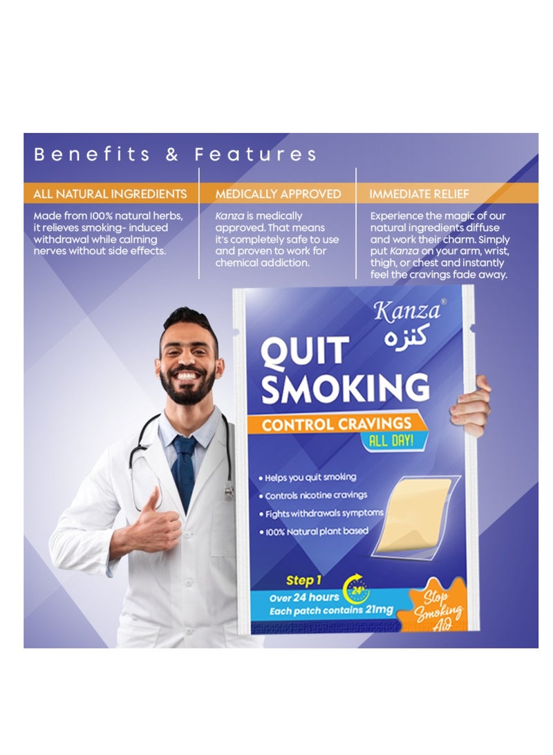 21 Pieces Quit Smoking Nicotine Patches Control Craving Through Out the Day Nicotine Transdermal Smoking Patches Quit Smoking Aid Step 1  Helping Quit Smoking Patch in Simple Steps