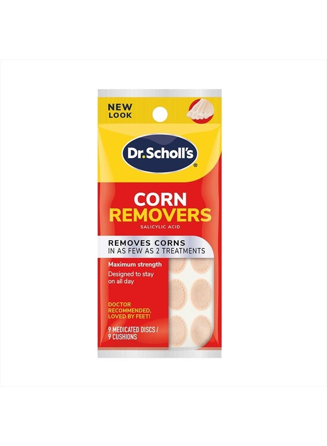 Corn REMOVERS, 9 ct Removes Corns in As Few As 2 Treatments, Maximum Strength, Stays on All Day