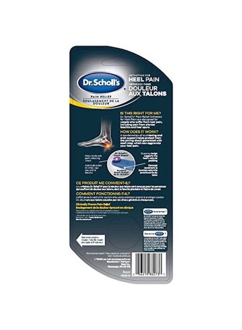 Dr. Scholl’s Heel Pain Relief Orthotics for Spurs General Heel Aggravation (for Women's 5-12)