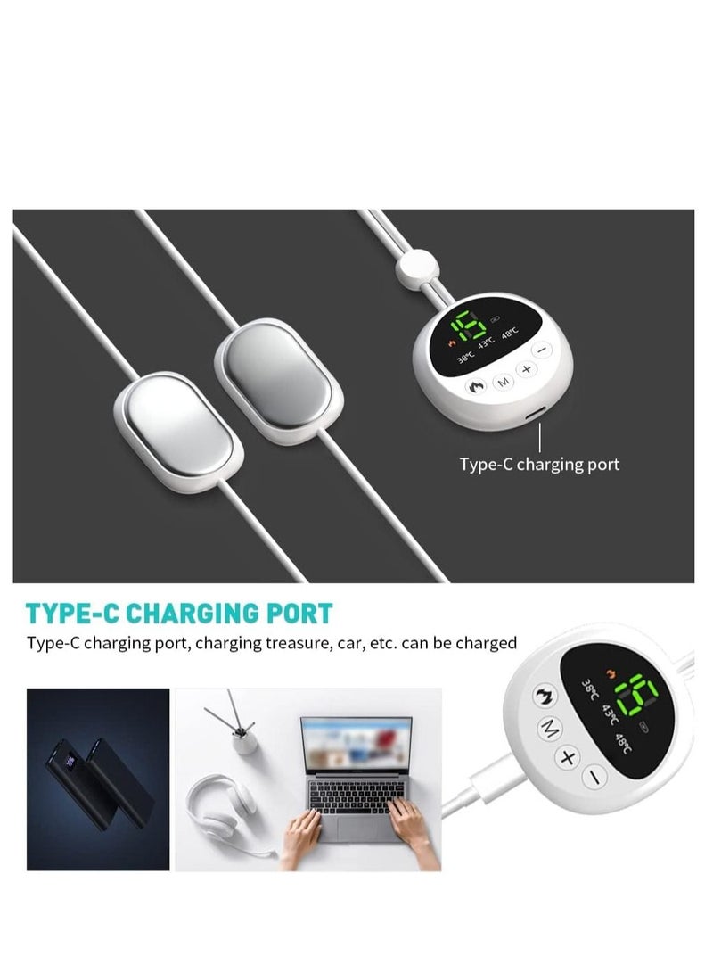 Neck Massager, EMS Pulse Hot Compress Cervical Spine Massager/Portable Pendant Shoulder Neck Hanging Neck Protector Physiotherapy Device/USB Multi-Mode Massager, Suitable for Everyone