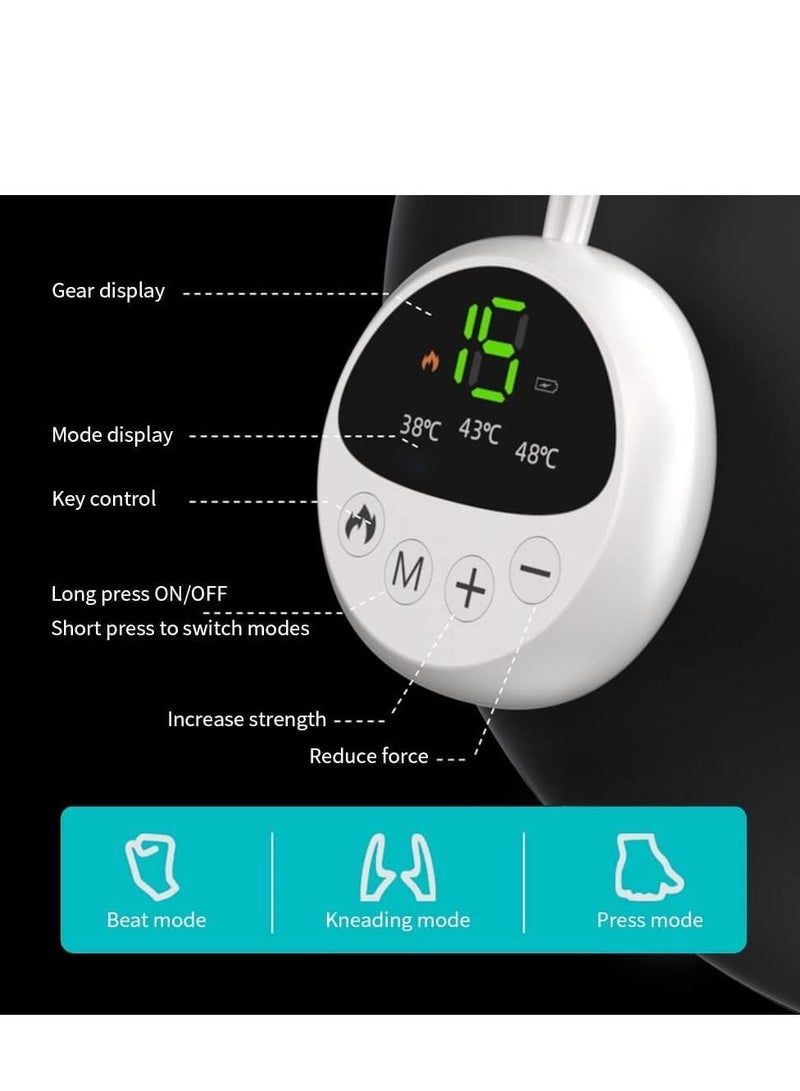 Neck Massager, EMS Pulse Hot Compress Cervical Spine Massager/Portable Pendant Shoulder Neck Hanging Neck Protector Physiotherapy Device/USB Multi-Mode Massager, Suitable for Everyone