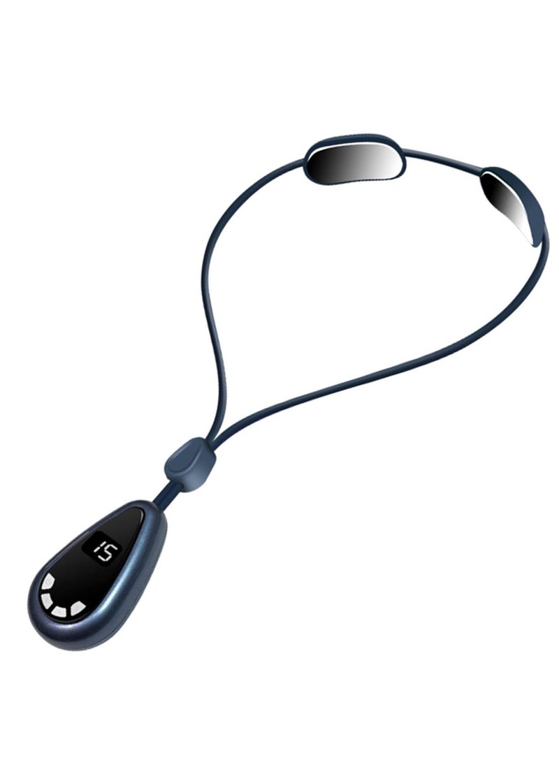 Smart Neck Massager, Pendant Mini Neck Massager with Heat 0-52℃ Electric Neck Massager with 6 Modes 15 Levels with EMS Dual Pulse Technology, for Women and Men