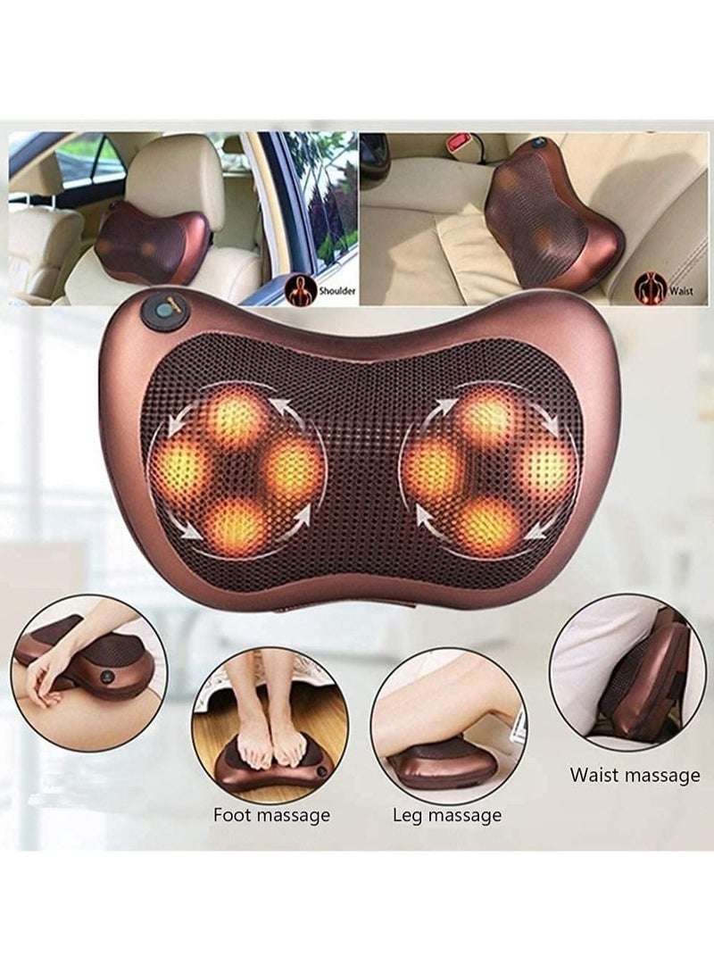 Electric Scalp Massager Portable Waterproof for Hair Growth with 4 Heads + Massage Pillow with 8 Heads Heater Neck  Body Electric Massager + Electric Leg Foot Muscle Stimulator Mat EMS Foot Massager