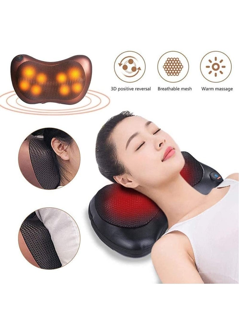 Electric Scalp Massager Portable Waterproof for Hair Growth with 4 Heads + Massage Pillow with 8 Heads Heater Neck  Body Electric Massager + Electric Leg Foot Muscle Stimulator Mat EMS Foot Massager