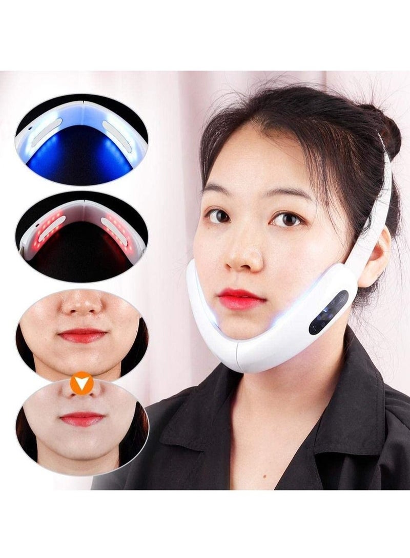 V- Face Shaping Massager Facial Lifting Machine, Micro Current Face Slimming Electric Face Slimming Machine Double Chin Shaping Massager