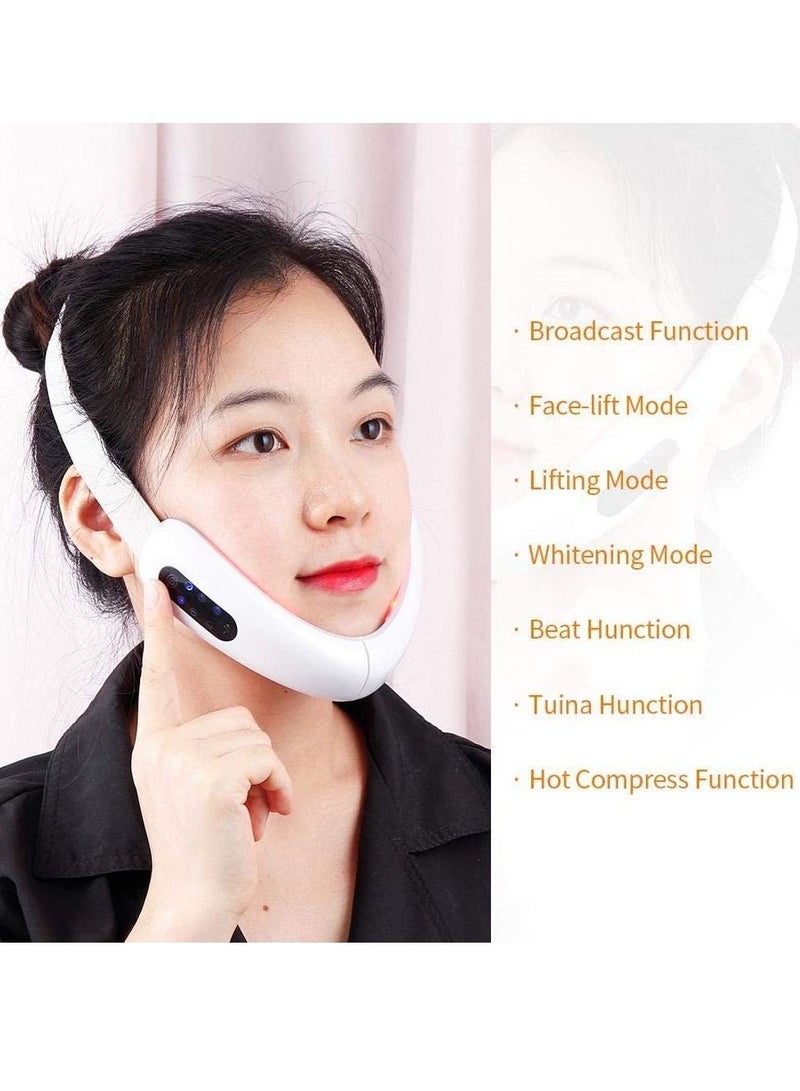 V- Face Shaping Massager Facial Lifting Machine, Micro Current Face Slimming Electric Face Slimming Machine Double Chin Shaping Massager