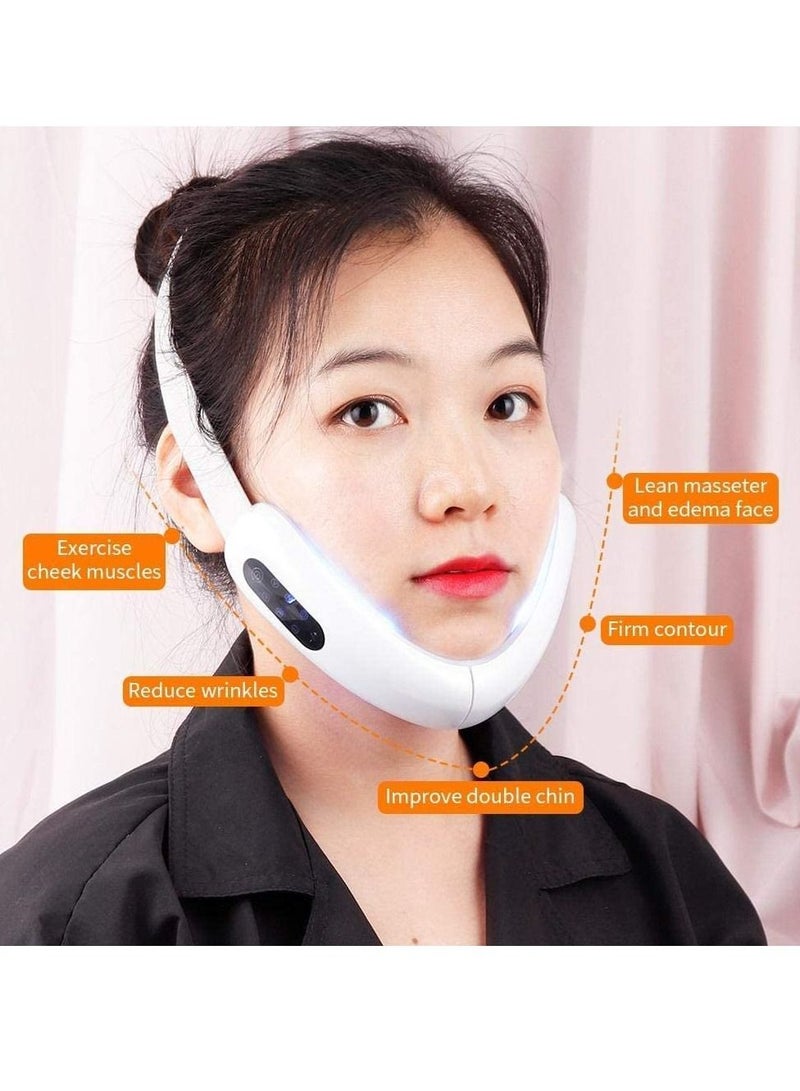 V- Face Shaping Massager Facial Lifting Machine, Micro Current Face Slimming Electric Face Slimming Machine Double Chin Shaping Massager