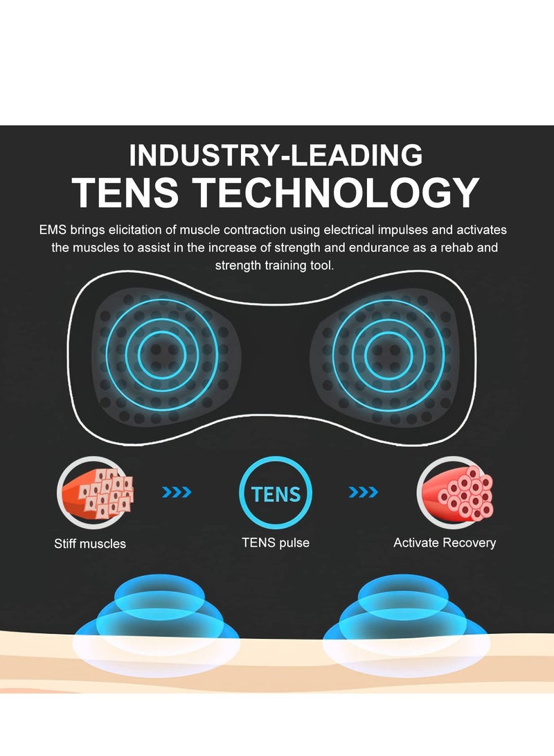 Electric Massagers, TENS Unit Muscle Stimulator, Wireless Pain Relief, Portable Electro Pulse Impulse Mini Massager Machine for Lower Back and Neck