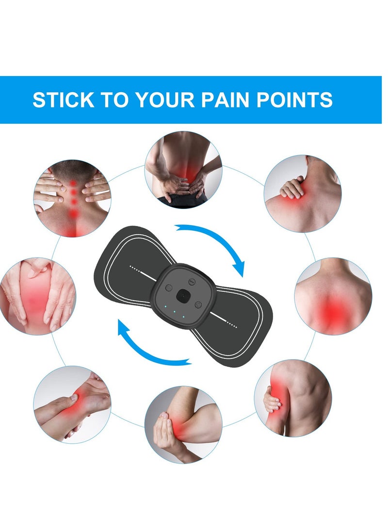 Electric Massagers, TENS Unit Muscle Stimulator, Wireless Pain Relief, Portable Electro Pulse Impulse Mini Massager Machine for Lower Back and Neck
