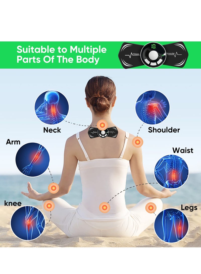 Neck Massager, Wireless TENS Machine for Pain Relief,  Rechargeable Compact Unit EMS Muscle Stimulator
