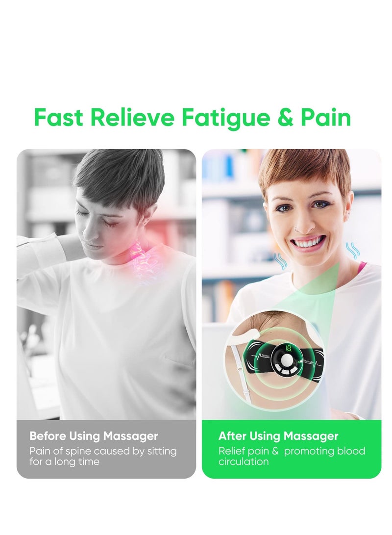 Neck Massager, Wireless TENS Machine for Pain Relief,  Rechargeable Compact Unit EMS Muscle Stimulator