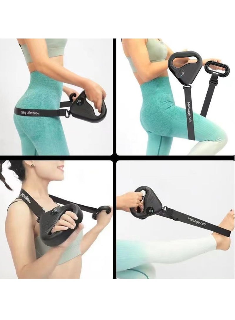 Deep Tissue Muscle Electric Massage Gun Massage Belt Slimming Massager Vibration Massage Gun with Belt Percussion Vibration with 8 Heads Portable Gun Massager For Targeted Pain Relief,Muscle Soreness