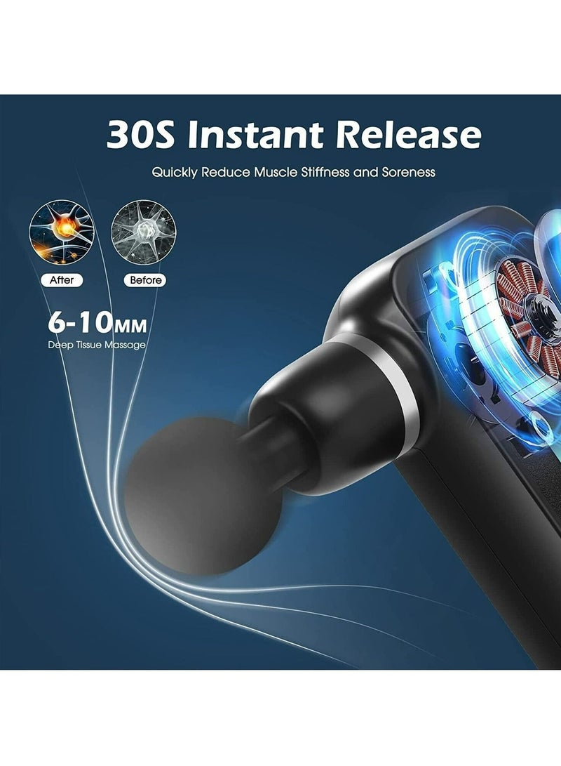 32 Speed Massage Gun Muscle Vibration Therapy Deep Tissue Massager with 8 Heads