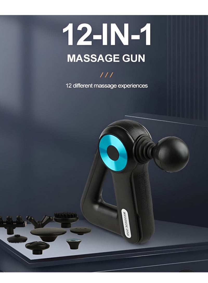 Massage Gun Deep Tissue Percussion Massager for Pain Relief 6 Speeds Handheld Electric Body Massager Portable Super Quiet Massage Gun for Shoulder Body Back Relaxation