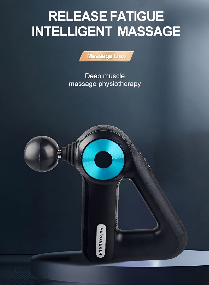 Massage Gun Deep Tissue Percussion Massager for Pain Relief 6 Speeds Handheld Electric Body Massager Portable Super Quiet Massage Gun for Shoulder Body Back Relaxation