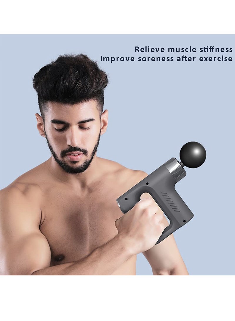 Massage Gun Fascial Gun Muscle Massager Deep Tissue Percussion Massager Body Relax Pain Relief Electric Therapy Gun for Fitness Relaxer