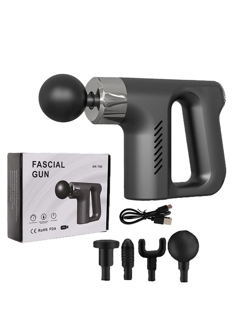 Massage Gun Fascial Gun Muscle Massager Deep Tissue Percussion Massager Body Relax Pain Relief Electric Therapy Gun for Fitness Relaxer