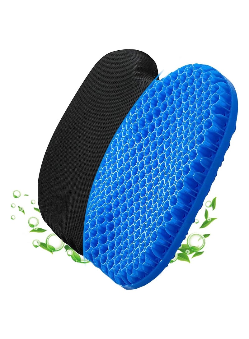 Gel Seat Cushion, U-shaped Breathable Honeycomb Design Gel Seat Cushion, Memory Cushion for Tailbone Pain Pressure Relief, for Long Sitting, Sciatica, Tailbone Pain Relief, Office Wheelchair Cushion