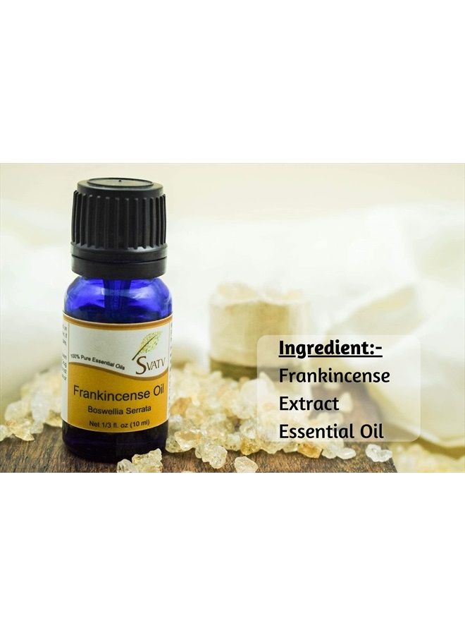 Frankincense Essential Oil for Yoga Massage & Therapeutic Grade, Boost Uplifted Mood & Room Fragrance Oil for Diffuser, Aromatherapy Oils, DIY Personal Care - 10ml