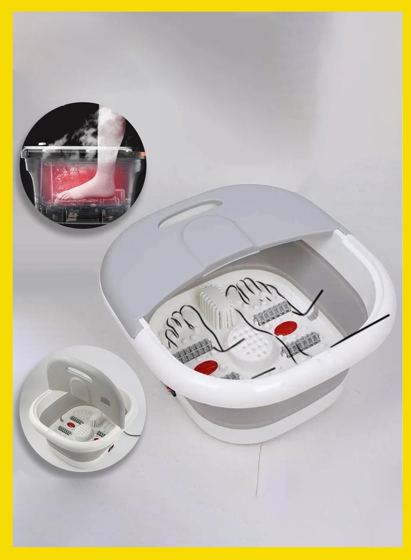 Electric Foot Spa Massage Machine with Foldable Bucket for Foot Bath